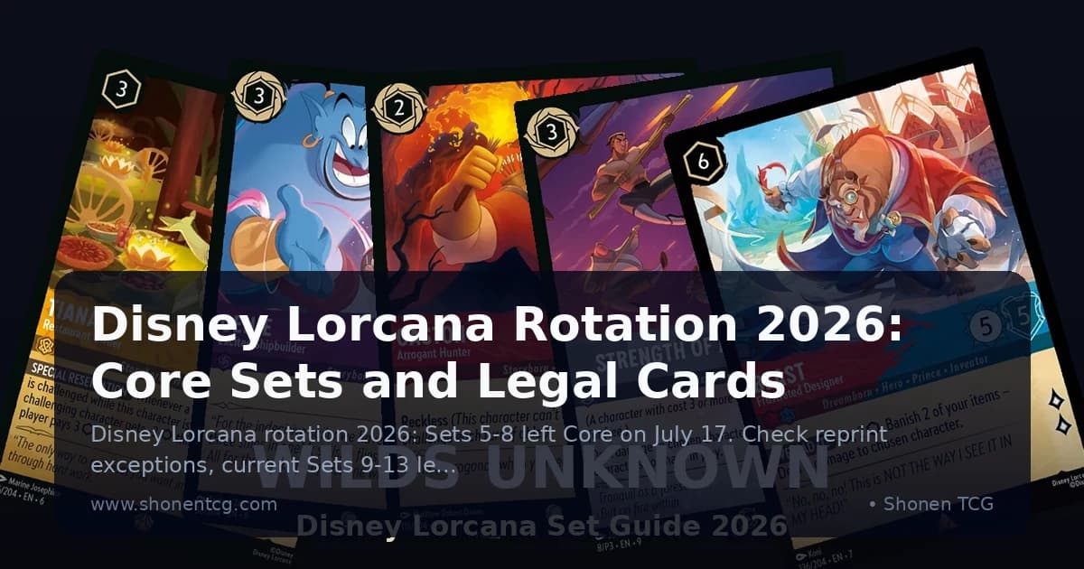 Preview: Disney Lorcana Rotation 2026: Core Sets and Legal Cards (Guides)