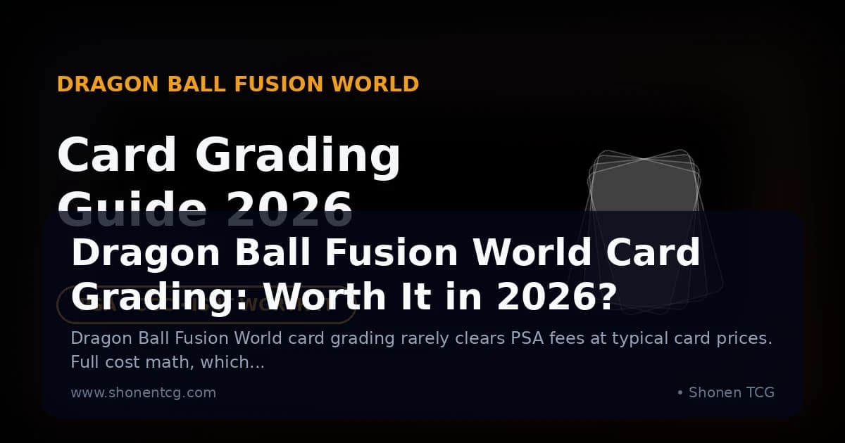 Dragon Ball Fusion World Card Grading: Worth It in 2026?