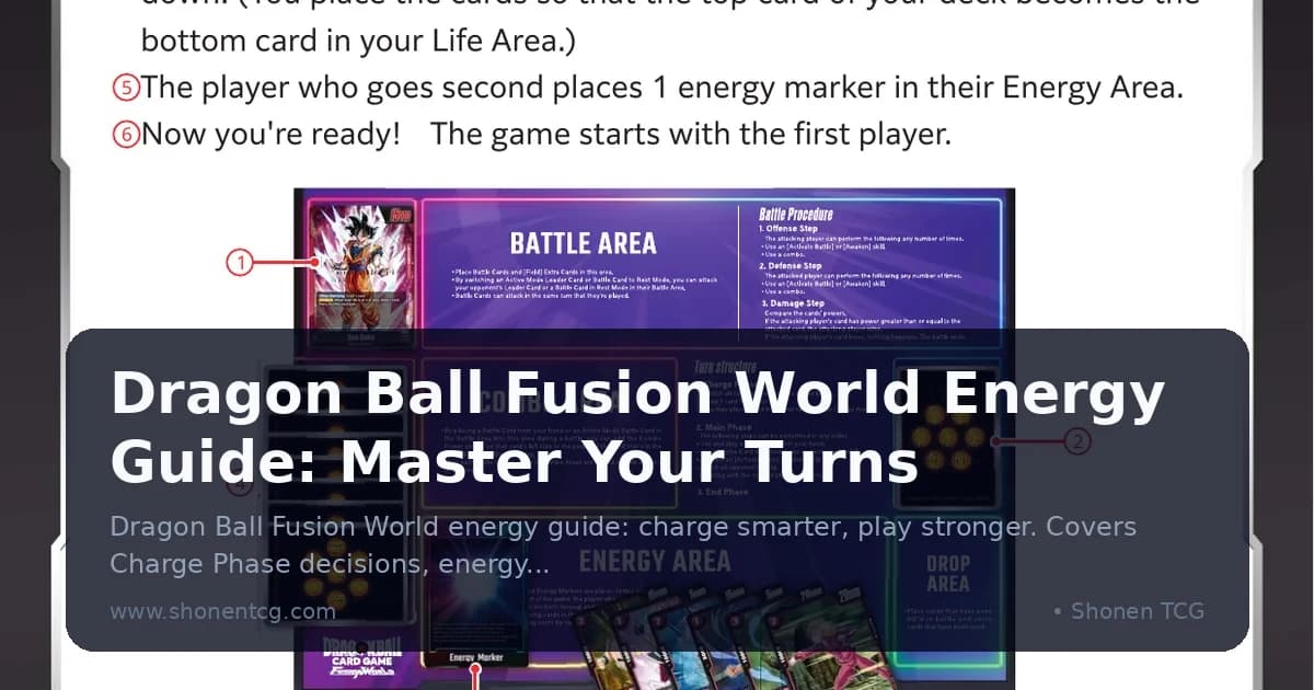 Dragon Ball Fusion World Energy Guide: Master Your Turns