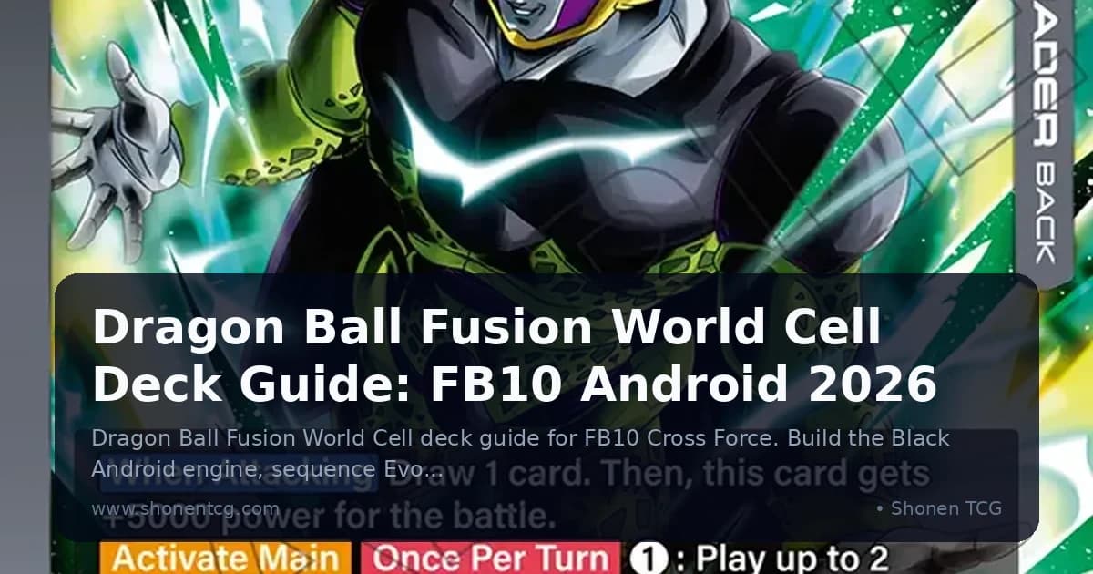 Dragon Ball Fusion World Cell Deck Guide: FB10 Android 2026