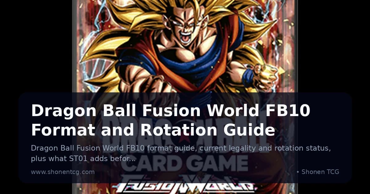 Dragon Ball Fusion World FB10 Format and Rotation Guide