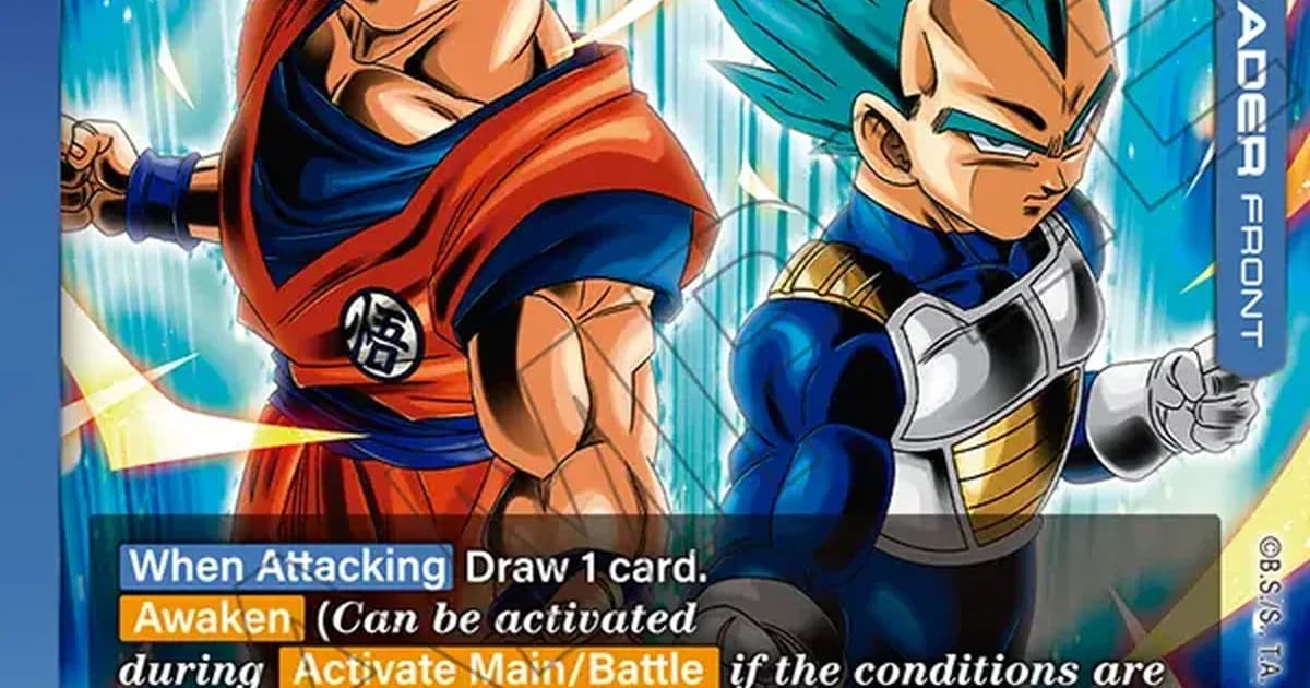 Official Dragon Ball Super Card Game Fusion World FB10-025 Vegito Leader card artwork