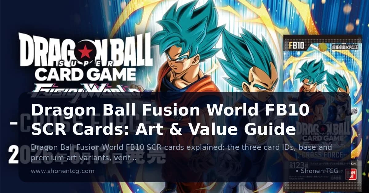 Dragon Ball Fusion World FB10 SCR Cards: Art & Value Guide