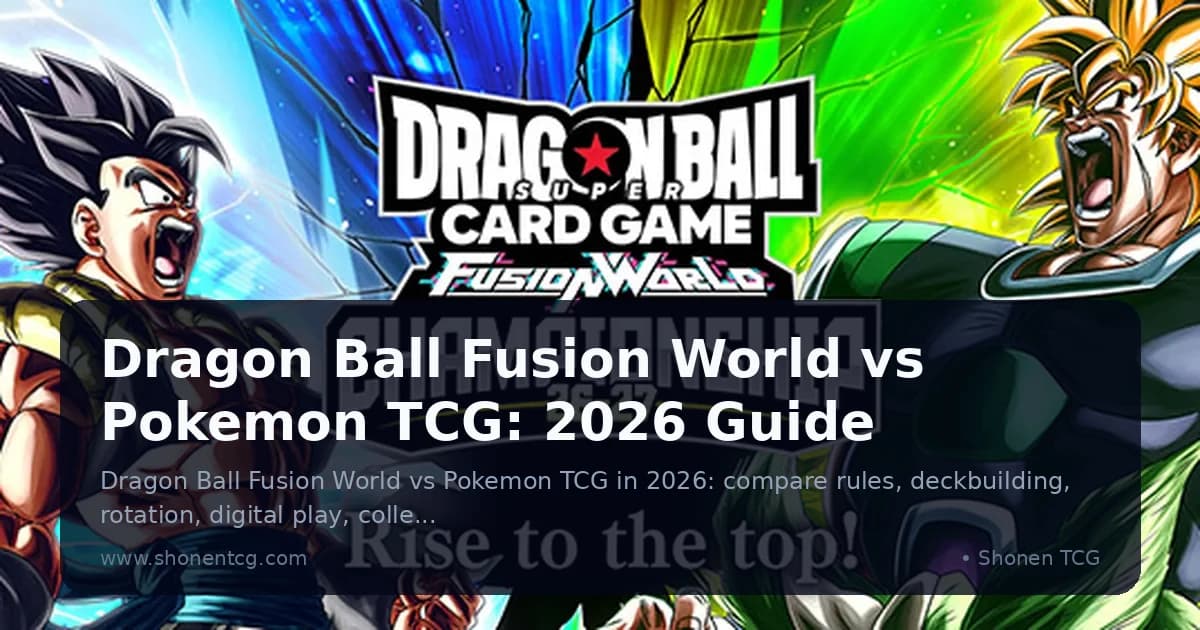 Dragon Ball Fusion World vs Pokemon TCG: 2026 Guide