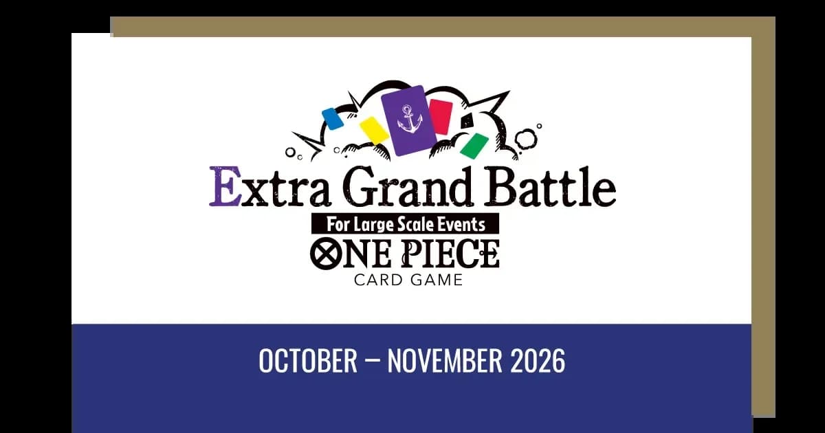 Extra Grand Battle for Large Scale Events logo from Bandai with the October to November 2026 date banner