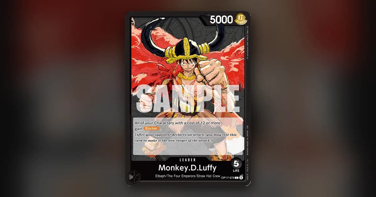 OP-17 Luffy Deck Guide: Black's New Cost-12 Blocker Plan