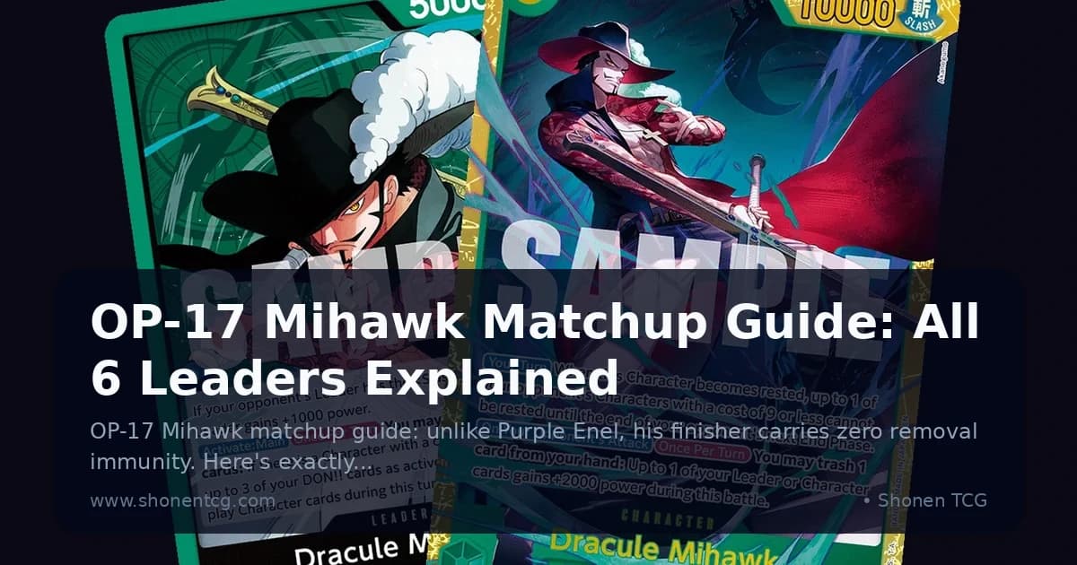 OP-17 Mihawk Matchup Guide: All 6 Leaders Explained