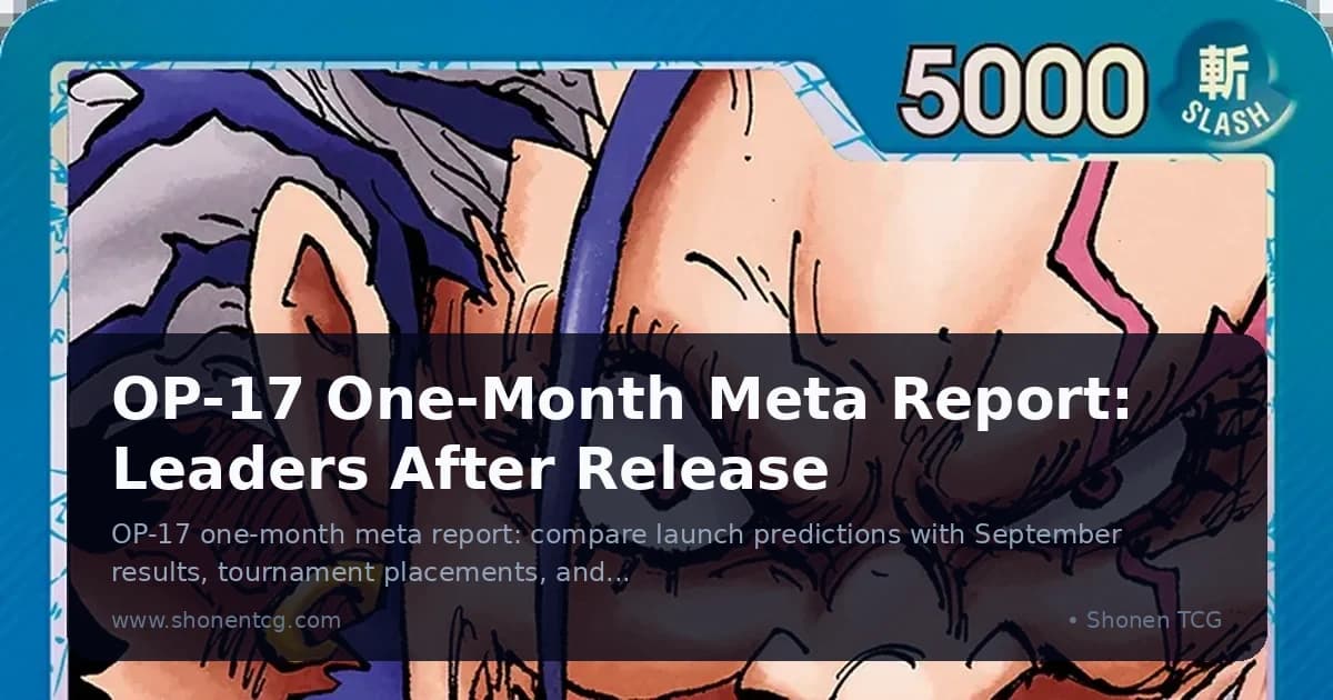OP-17 One-Month Meta Report: Leaders After Release