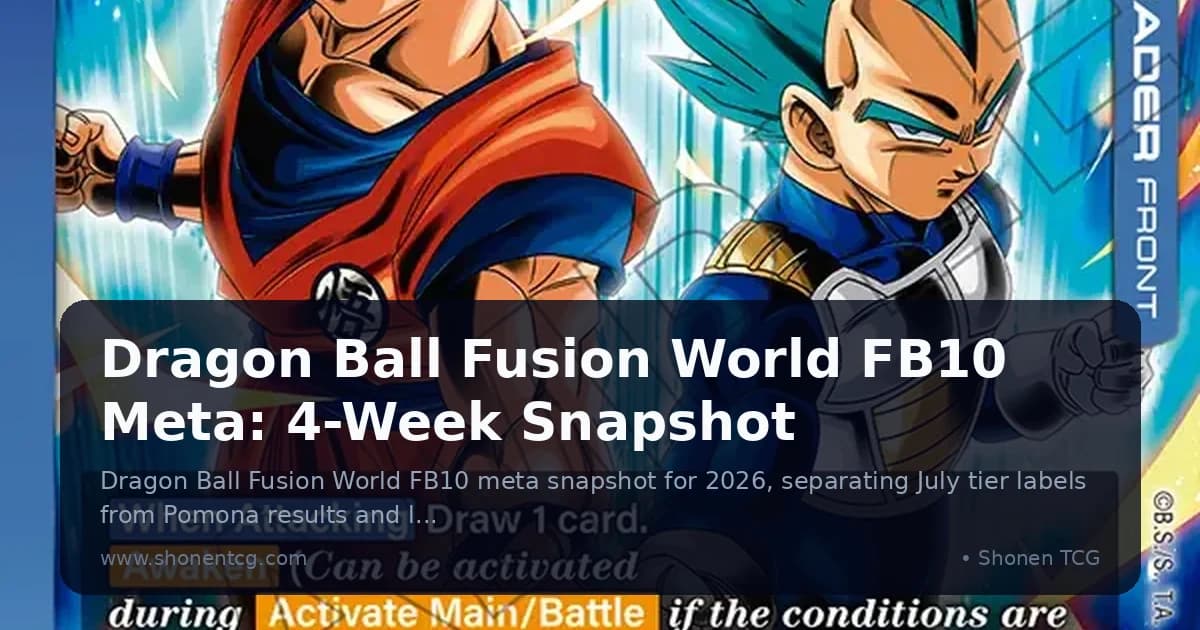 Preview: Dragon Ball Fusion World FB10 Meta: 4-Week Snapshot (Guides)