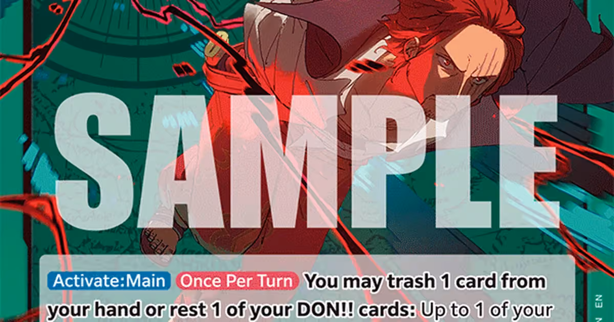 Official One Piece Card Game OP17-020 Shanks Leader card from The World's Strongest Warriors