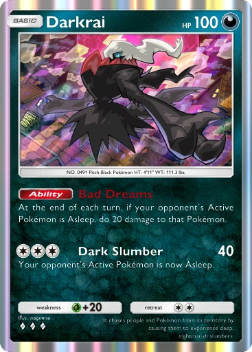 Darkrai card art (B2b-040), Anime TCG B2B