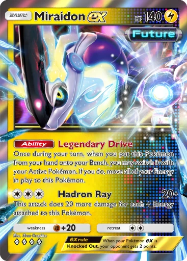 Miraidon ex card art (B3a-019), Anime TCG B3A