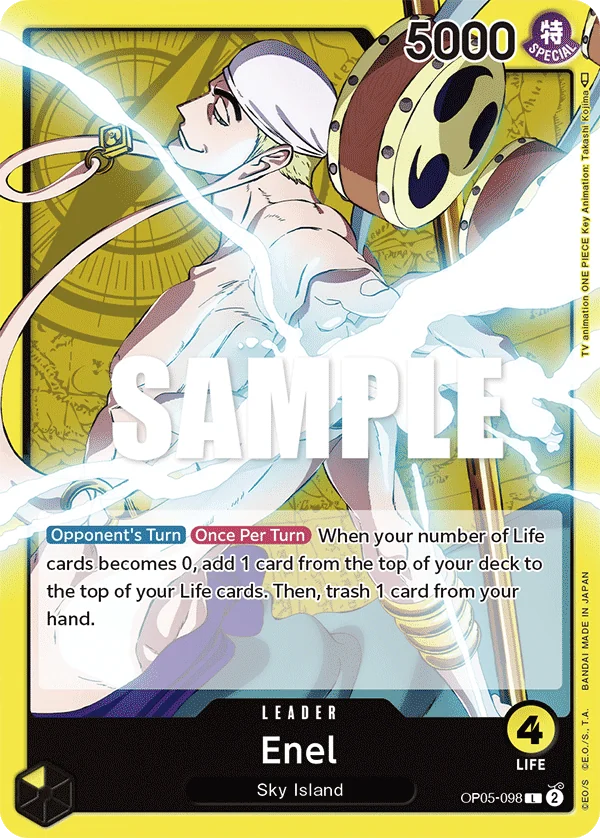 Enel card art (OP05-098), One Piece TCG OP-05