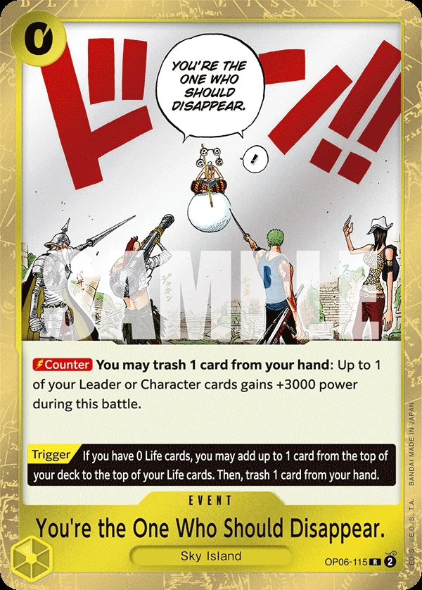 You're the One Who Should Disappear. card art (OP06-115), One Piece TCG OP-06
