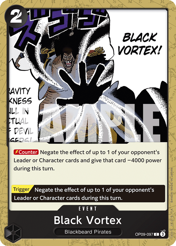 Black Vortex card art (OP09-097), One Piece TCG OP-09