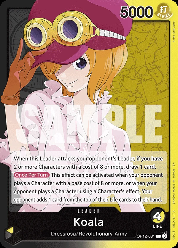 Koala card art (OP12-081), One Piece TCG OP-12