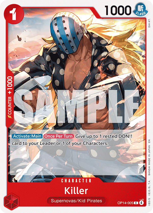 Killer card art (OP14-005), One Piece TCG OP-14