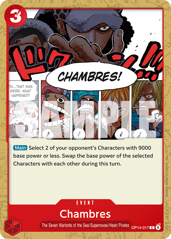 Chambres card art (OP14-017), One Piece TCG OP-14