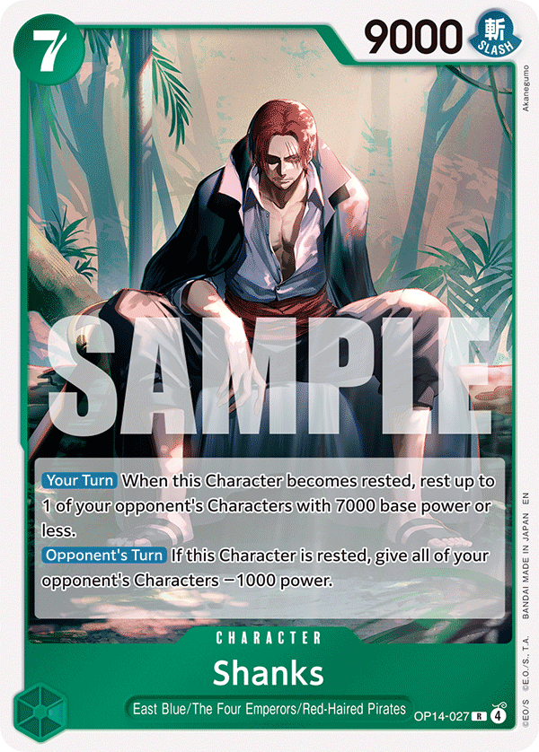 Shanks card art (OP14-027), One Piece TCG OP-14
