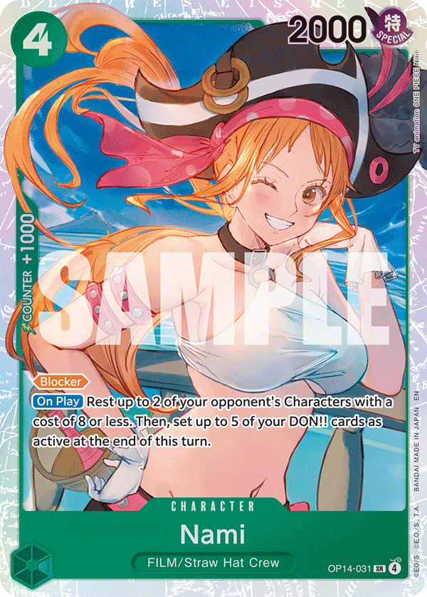 Nami card art (OP14-031), One Piece TCG OP-14