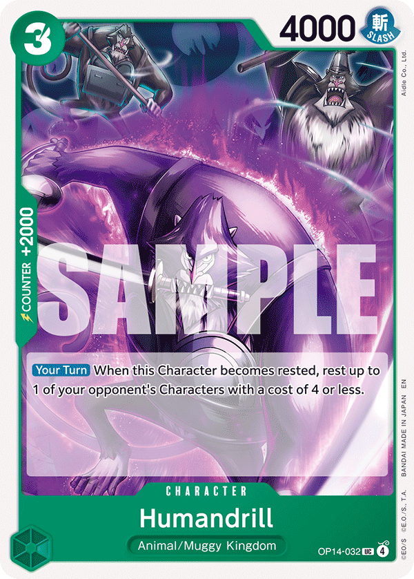 Humandrill card art (OP14-032), One Piece TCG OP-14