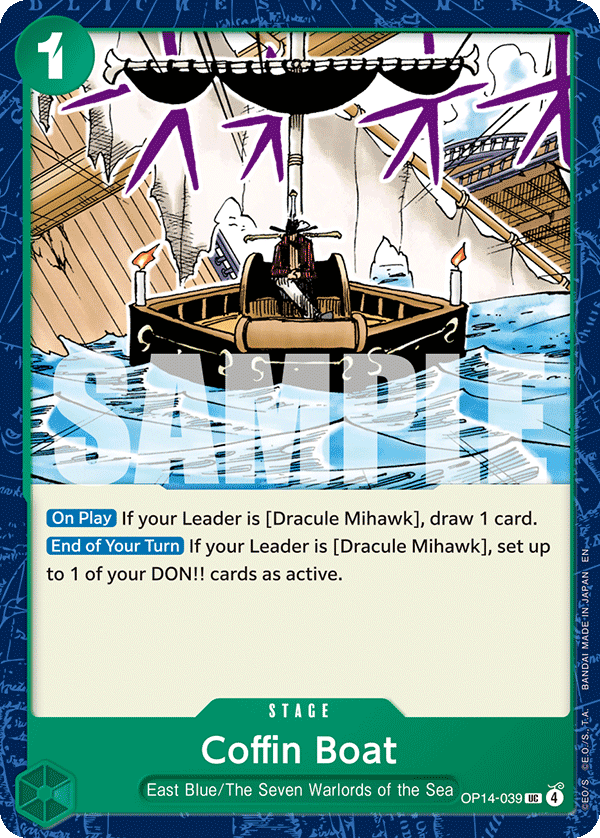 Coffin Boat card art (OP14-039), One Piece TCG OP-14