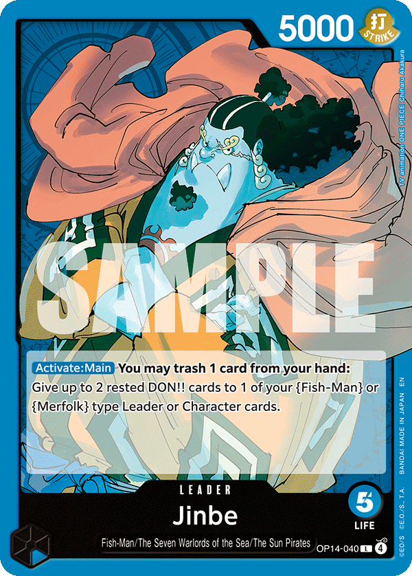 Jinbe card art (OP14-040), One Piece TCG OP-14