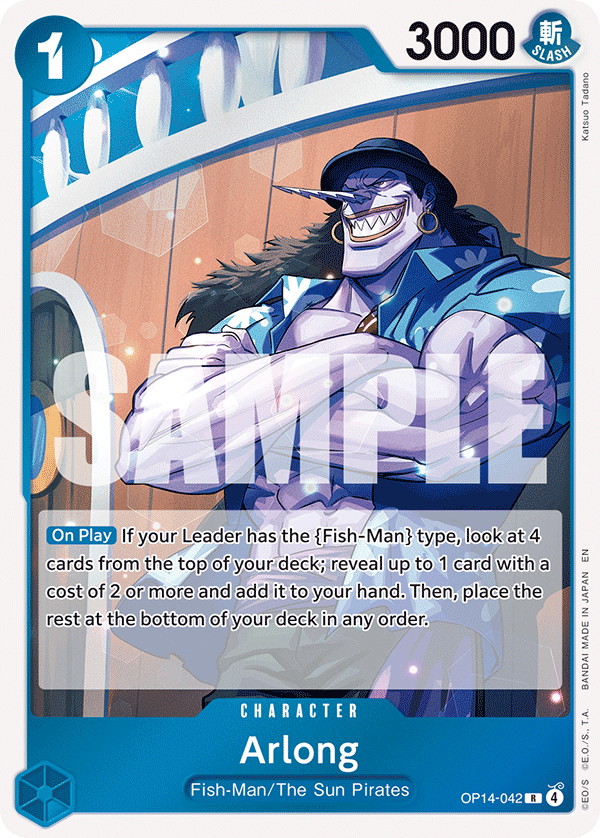 Arlong card art (OP14-042), One Piece TCG OP-14