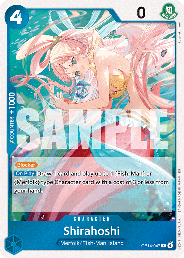 Shirahoshi card art (OP14-047), One Piece TCG OP-14