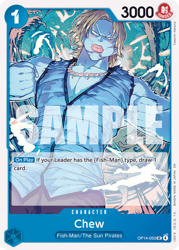 Chew card art (OP14-050), One Piece TCG OP-14