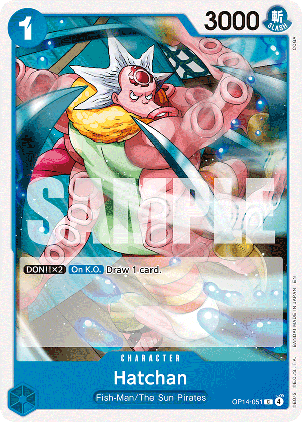 Hatchan card art (OP14-051), One Piece TCG OP-14