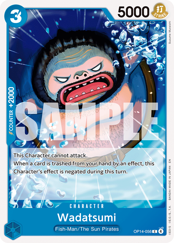 Wadatsumi card art (OP14-056), One Piece TCG OP-14