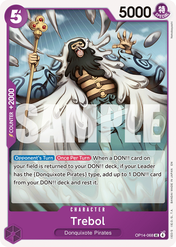 Trebol card art (OP14-068), One Piece TCG OP-14