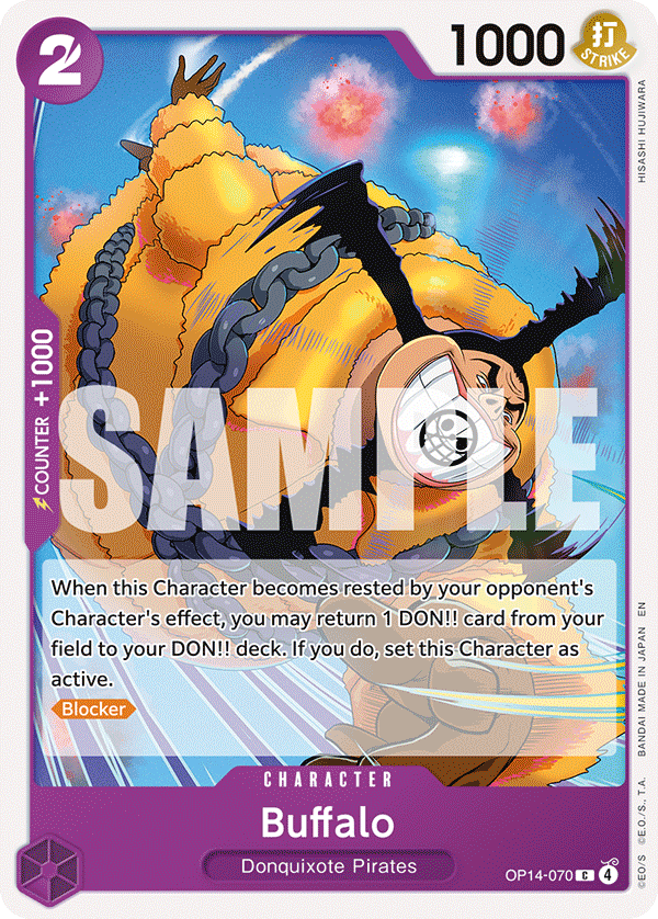 Buffalo card art (OP14-070), One Piece TCG OP-14