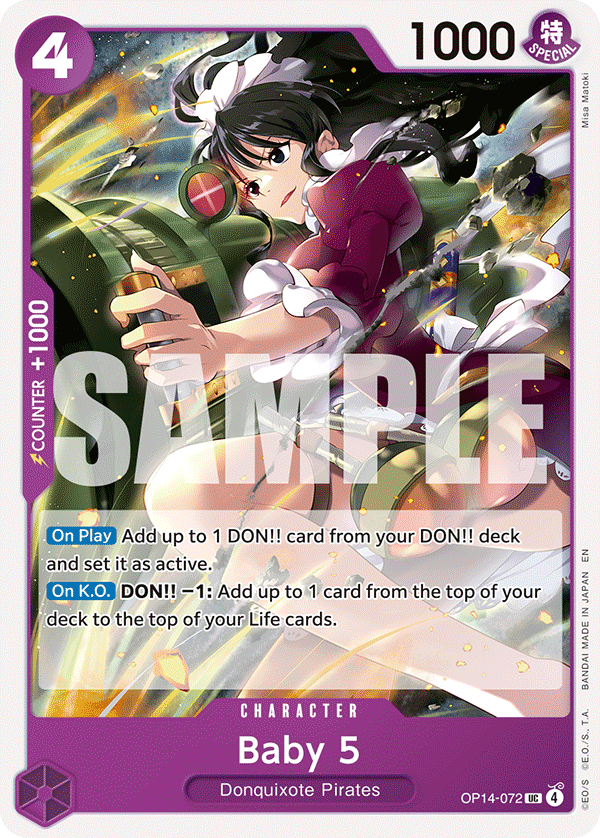 Baby 5 card art (OP14-072), One Piece TCG OP-14
