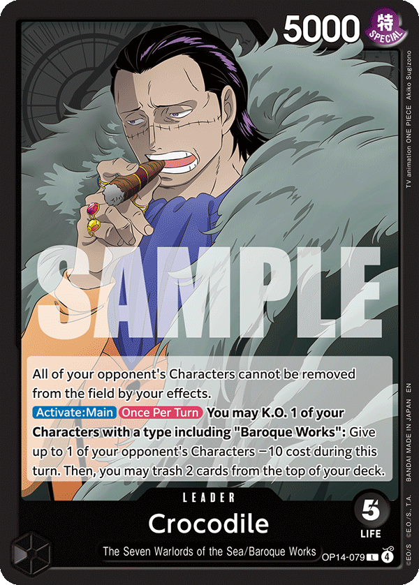 Crocodile card art (OP14-079), One Piece TCG OP-14