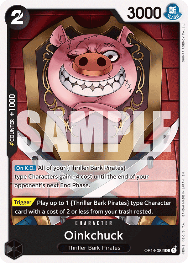 Oinkchuck card art (OP14-082), One Piece TCG OP-14