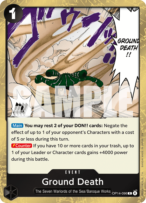 Ground Death card art (OP14-096), One Piece TCG OP-14