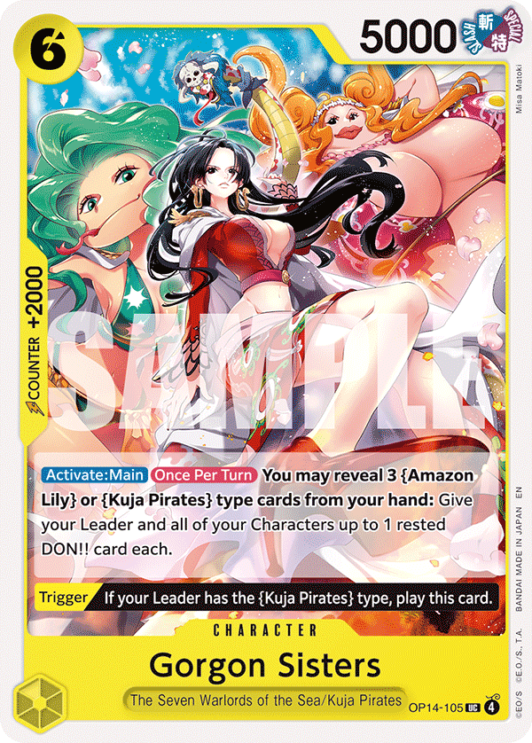 Gorgon Sisters card art (OP14-105), One Piece TCG OP-14