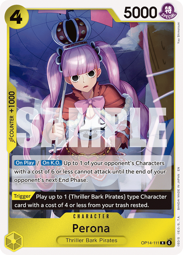 Perona card art (OP14-111), One Piece TCG OP-14