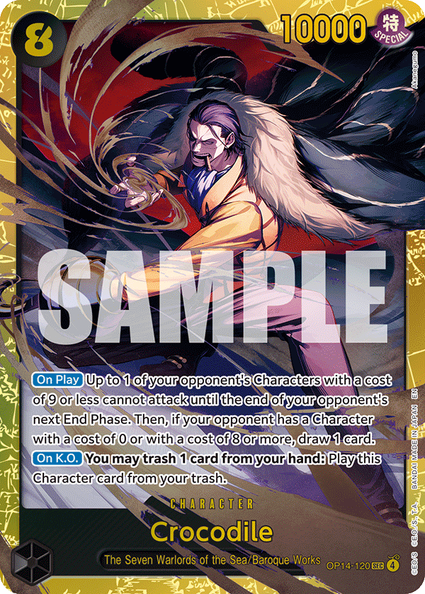 Crocodile card art (OP14-120), One Piece TCG OP-14