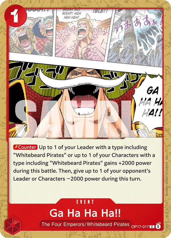 Ga Ha Ha Ha!! card art (OP17-017), One Piece TCG OP-17