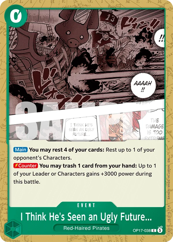 I Think He's Seen an Ugly Future... card art (OP17-038), One Piece TCG OP-17