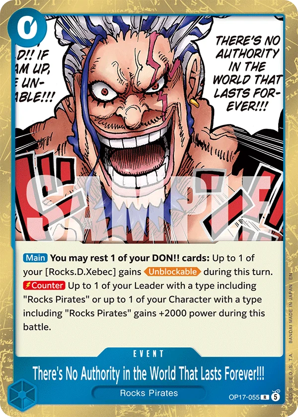There's No Authority in the World That Lasts Forever!!! card art (OP17-055), One Piece TCG OP-17