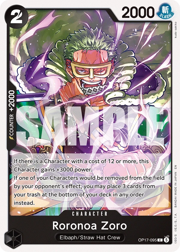 Roronoa Zoro OP17-095 Price & Stats | One Piece TCG