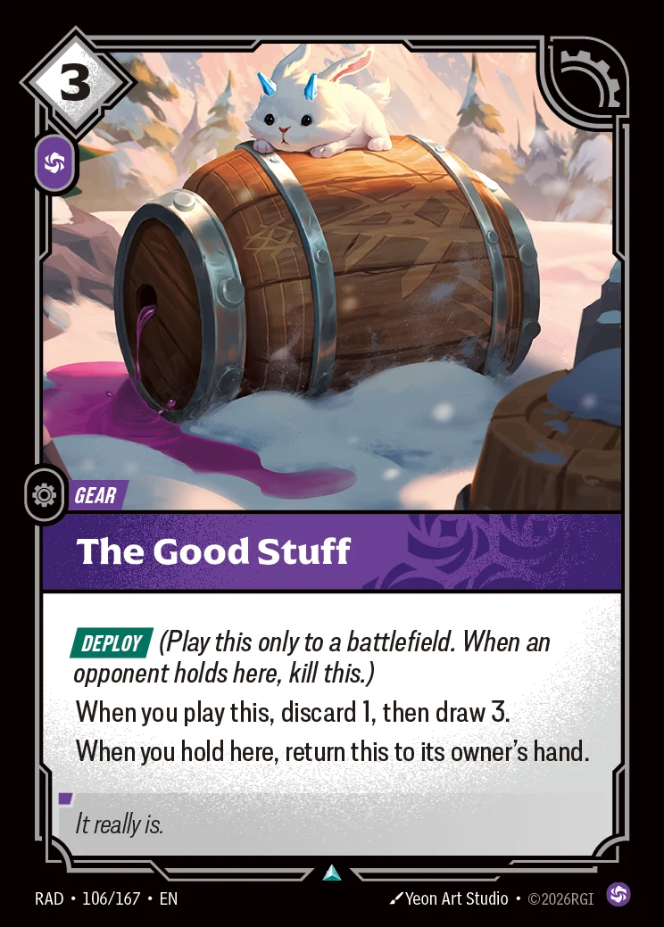 The Good Stuff card art (RAD-106), Riftbound RAD