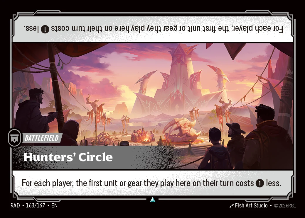 Hunters' Circle card art (RAD-163), Riftbound RAD