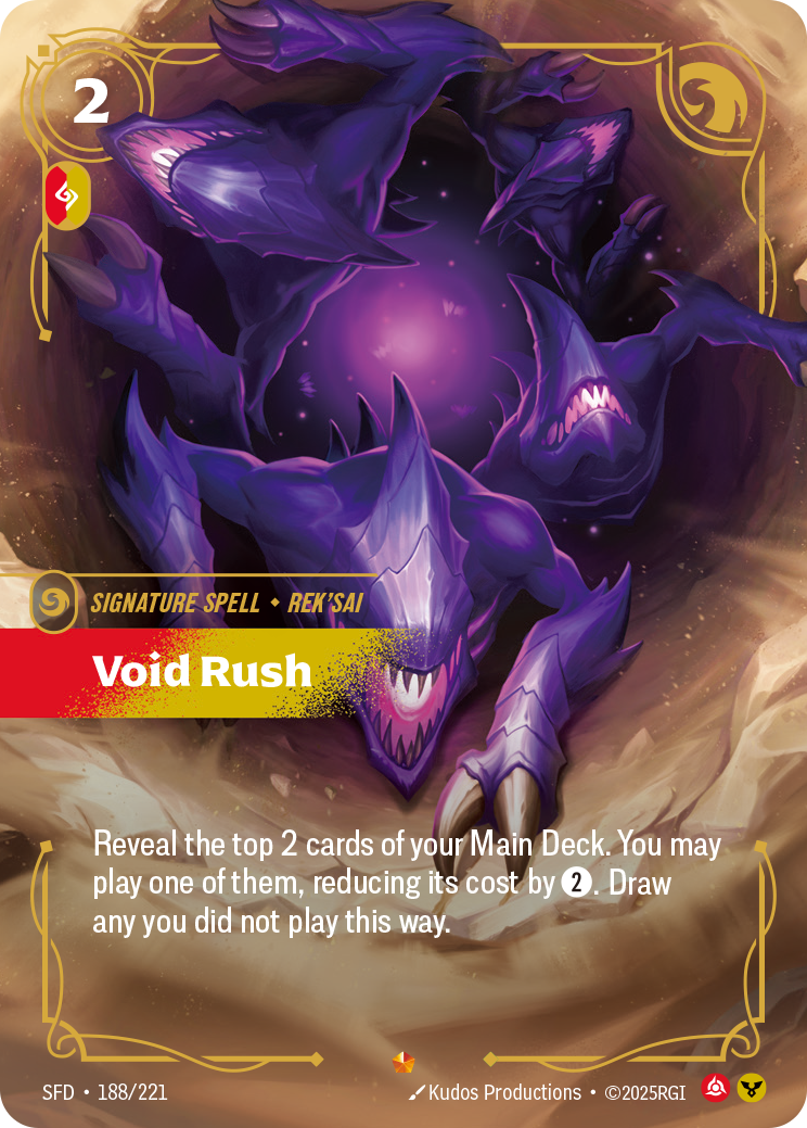 Void Rush card art (SFD-188), Anime TCG SFD