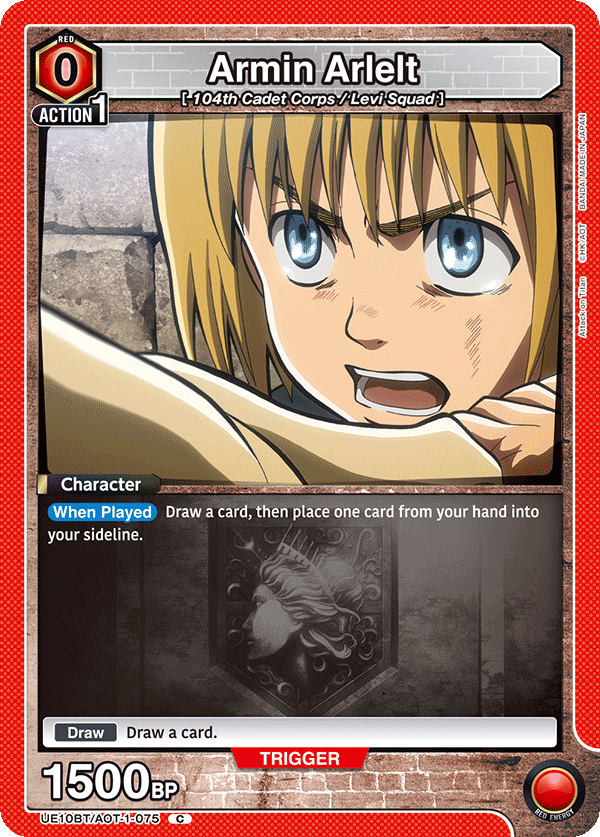 Armin Arlelt card art (UE10BT-075), Anime TCG UE10BT