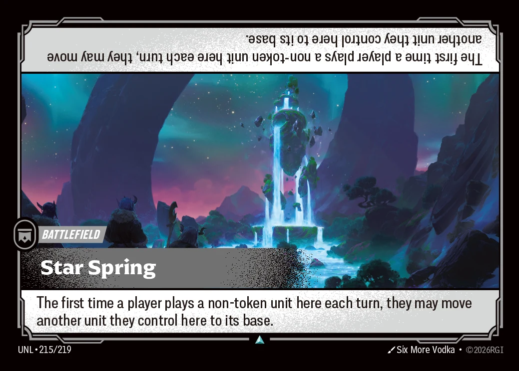 Star Spring card art (UNL-215), Riftbound UNL